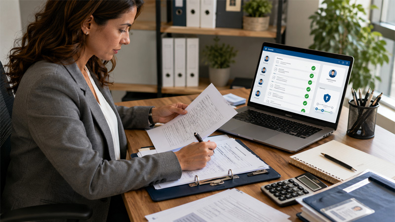 Checklist de admissão para pequenas empresas com documentos trabalhistas e registro no eSocial