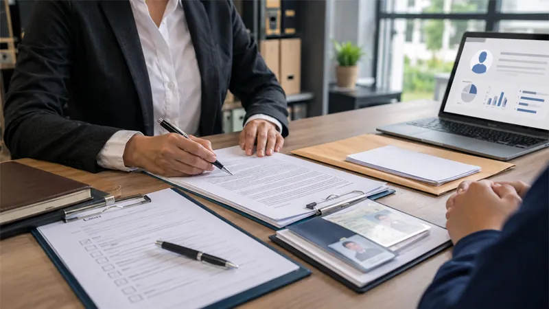 Contrato de trabalho CLT com cláusulas essenciais para pequenas empresas e documentos admissionais